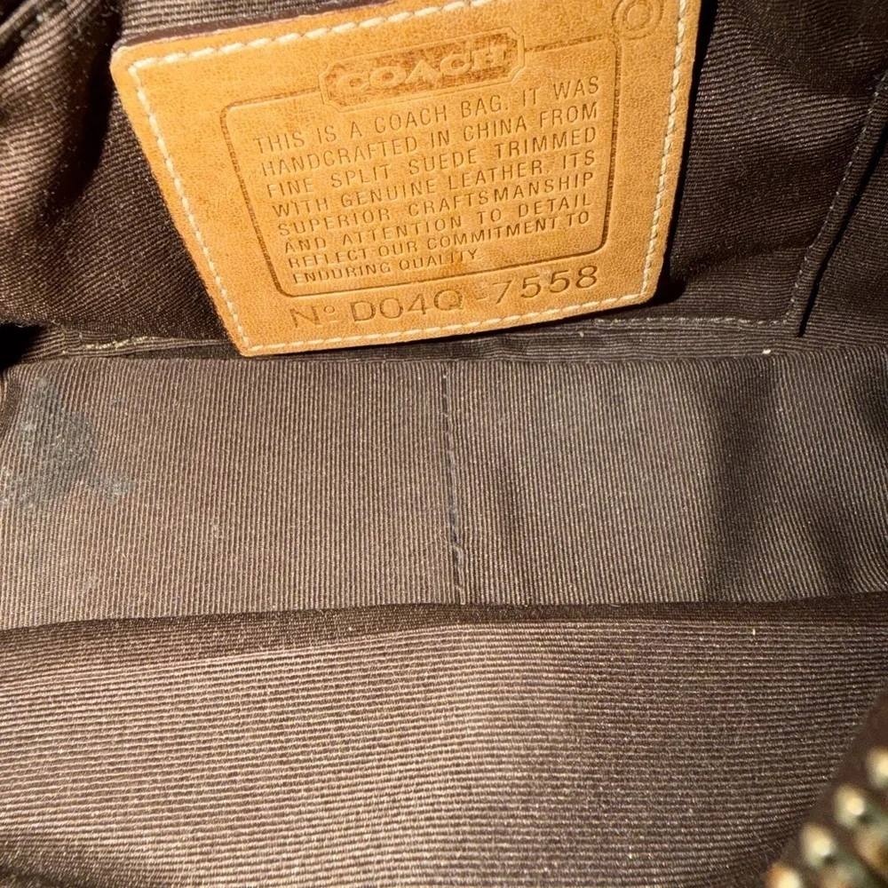 Vintage Coach Hampton Demi Buckle Suede Bag 7558